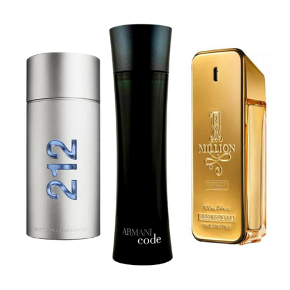 Set od 3 parfema | 212 Men NYC, Paco Rabanne One Million, Armani Code Homme 100 ml